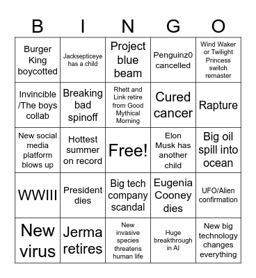 2024 Bingo Card