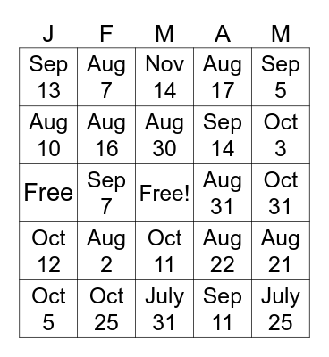 maths bingo lolz Bingo Card