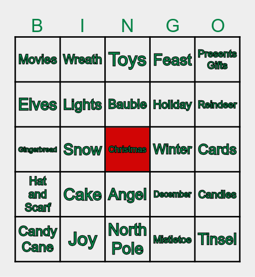 Christmas Bingo Card