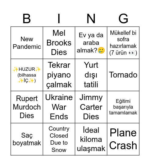 2024 Bingo Card