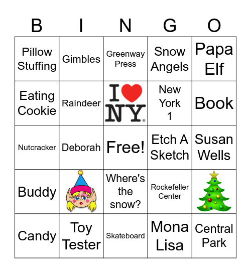 ELF TRIVIA Bingo Card