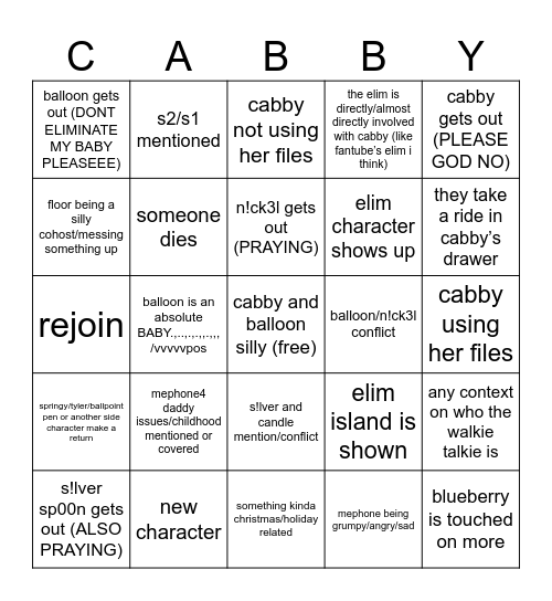iii new episode real Bingo Card