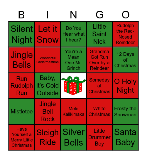 CHRISTMAS MUSIC Bingo Card