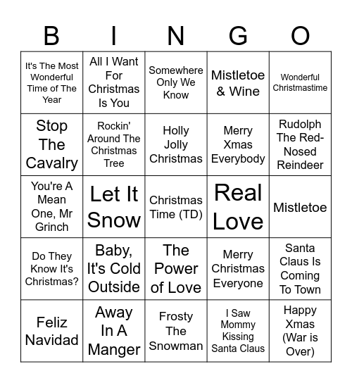 Christmas Bingo! Bingo Card