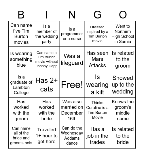 Ramsden-McMahon Bingo Card