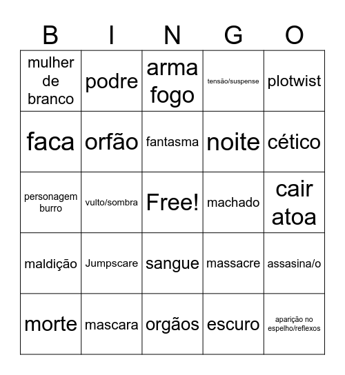 Zecas Bingo Card