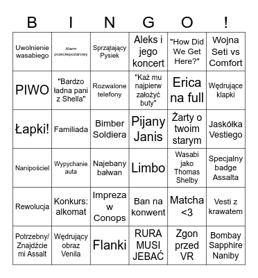 Futrołajki 2023 Bingo Card