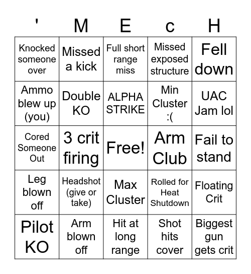 BINGOTECH Bingo Card