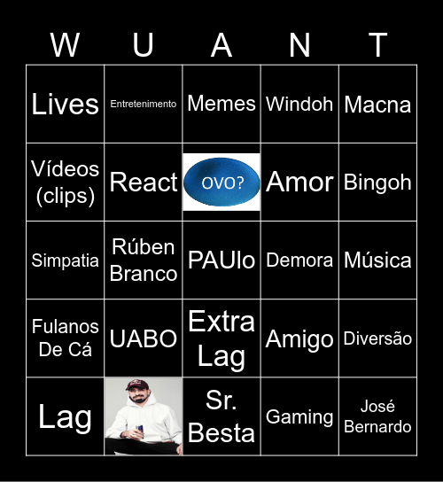 Wuant Bingoh Bingo Card