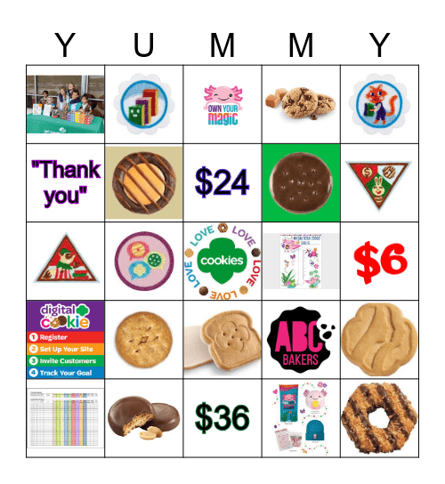 GS Cookies Bingo Card