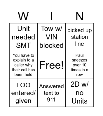 C Squad 2023 WIN Bingo Card