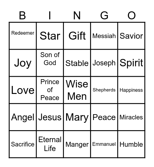 MERRY "CHRIST"MAS! Bingo Card