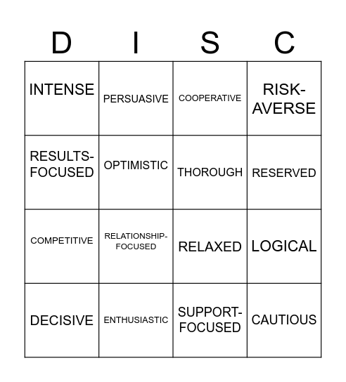 DISC BINGO Card