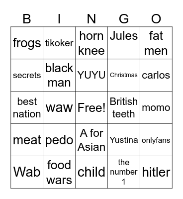 Fariydust Bingo Card