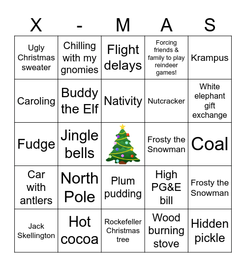 CHRISTMAS BINGO! Bingo Card