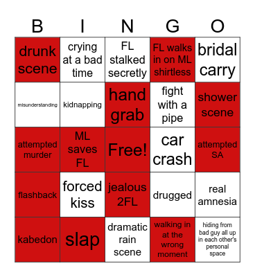 Love Strikes Back BINGO Card