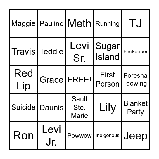 Warm-Up Seminar Bingo Card