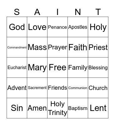 RELIGIOUS BINGO Card