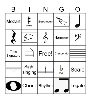 Music Bingo Card