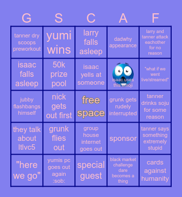 LAS T DLTO LEAVE CVC 4FOUR Bingo Card