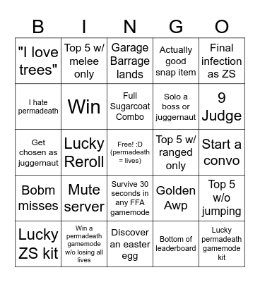 Item Asylum bingo! Bingo Card