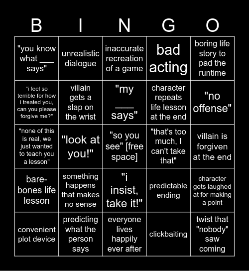 Dhar Mann Bingo Card