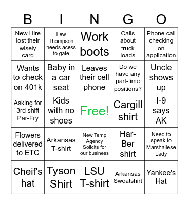 People of ETC Bingo Card