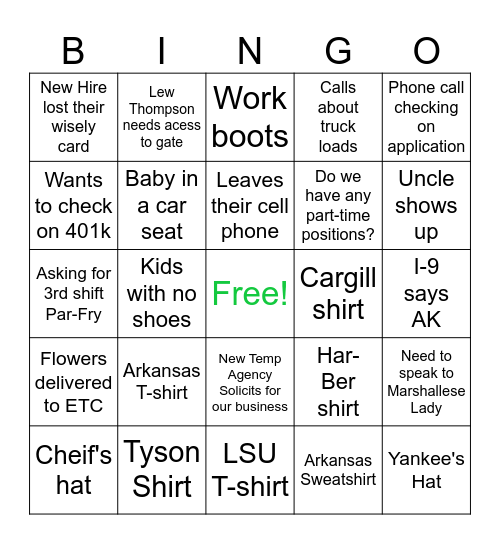 People of ETC Bingo Card