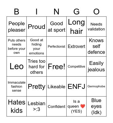 Teruhashi Kinnie Bingo Card