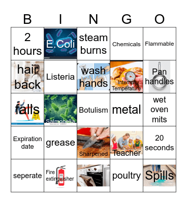 Food Safety Bingo Card