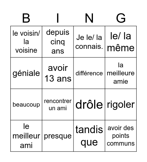 DD7 U2 LZ1 Bingo Card