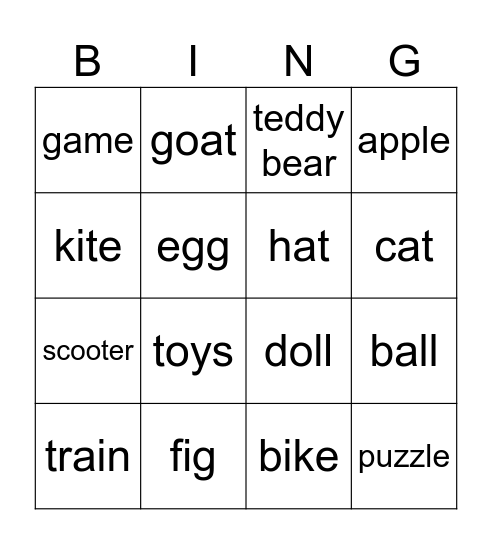 Family and Friends 1  Unit 2 Bingo Card