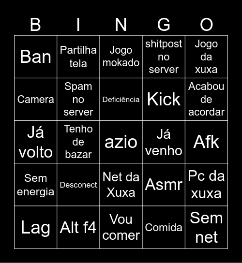 Dorgados Bingo Card