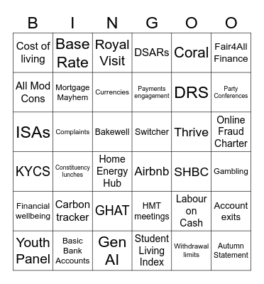 CCO Bingo Card