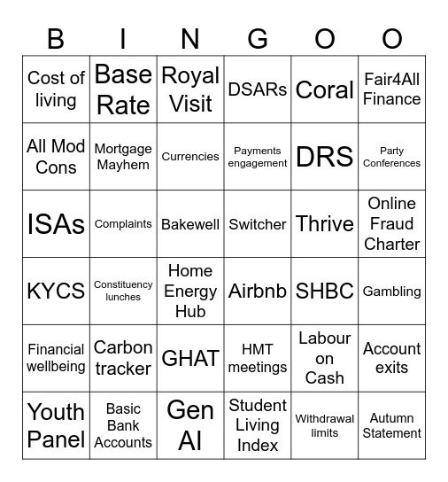 CCO Bingo Card