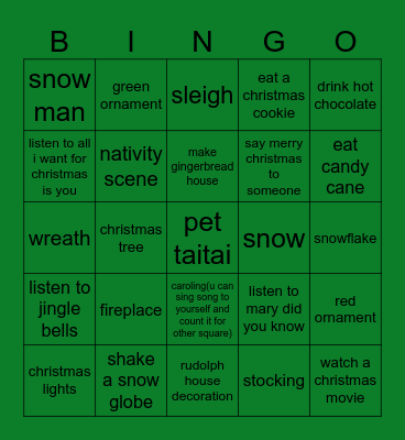 Christmas Bingo Card