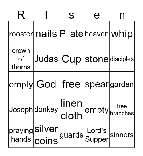 Easter Celebration Bingo Card