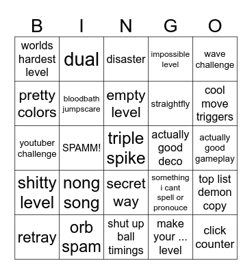 GD BINGO Card