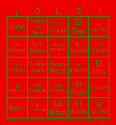 ¡Ole! Bingo Card