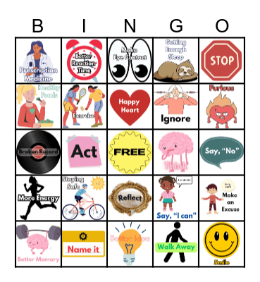 Healthy Choices Bingo Review Bingo Card