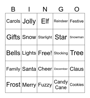 Ornament Bingo Card