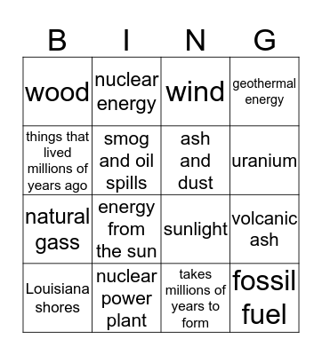 Chapter 9 Bingo Card