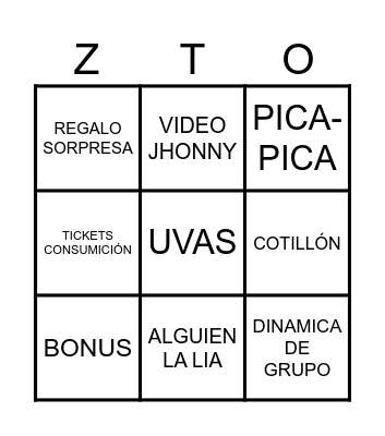 ZITRO XMAS Bingo Card