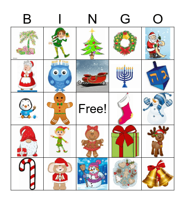 Holiday Bingo Card