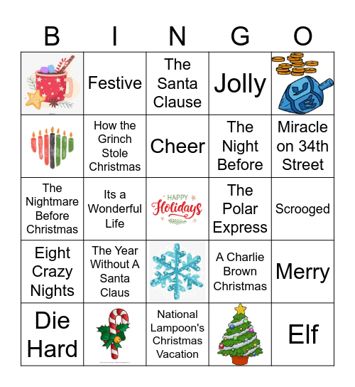 GEP Holiday BINGO Break Bingo Card