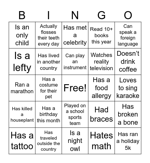 Policy Team Bingo (CS) Bingo Card