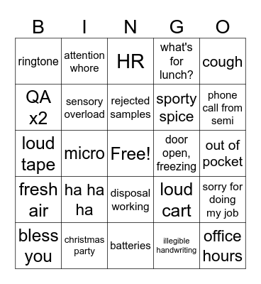 welcome back Bingo Card