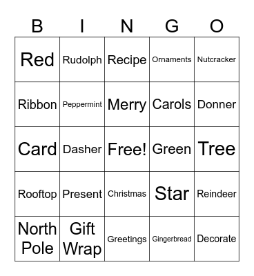 Winter Bingo (R) Bingo Card