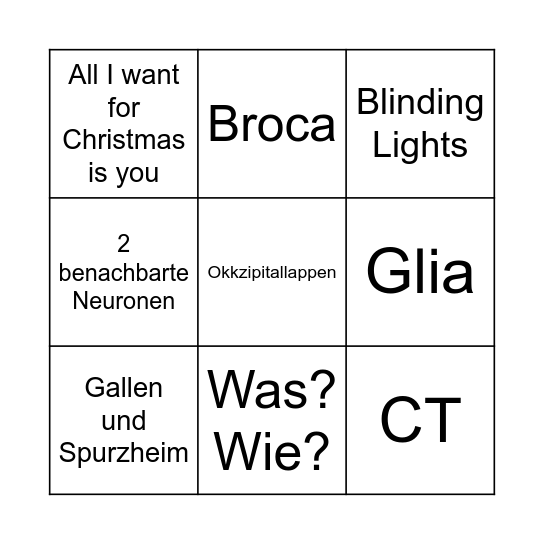 Christmas Bingo Card