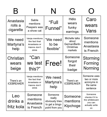 EU Marketing Bingo Card